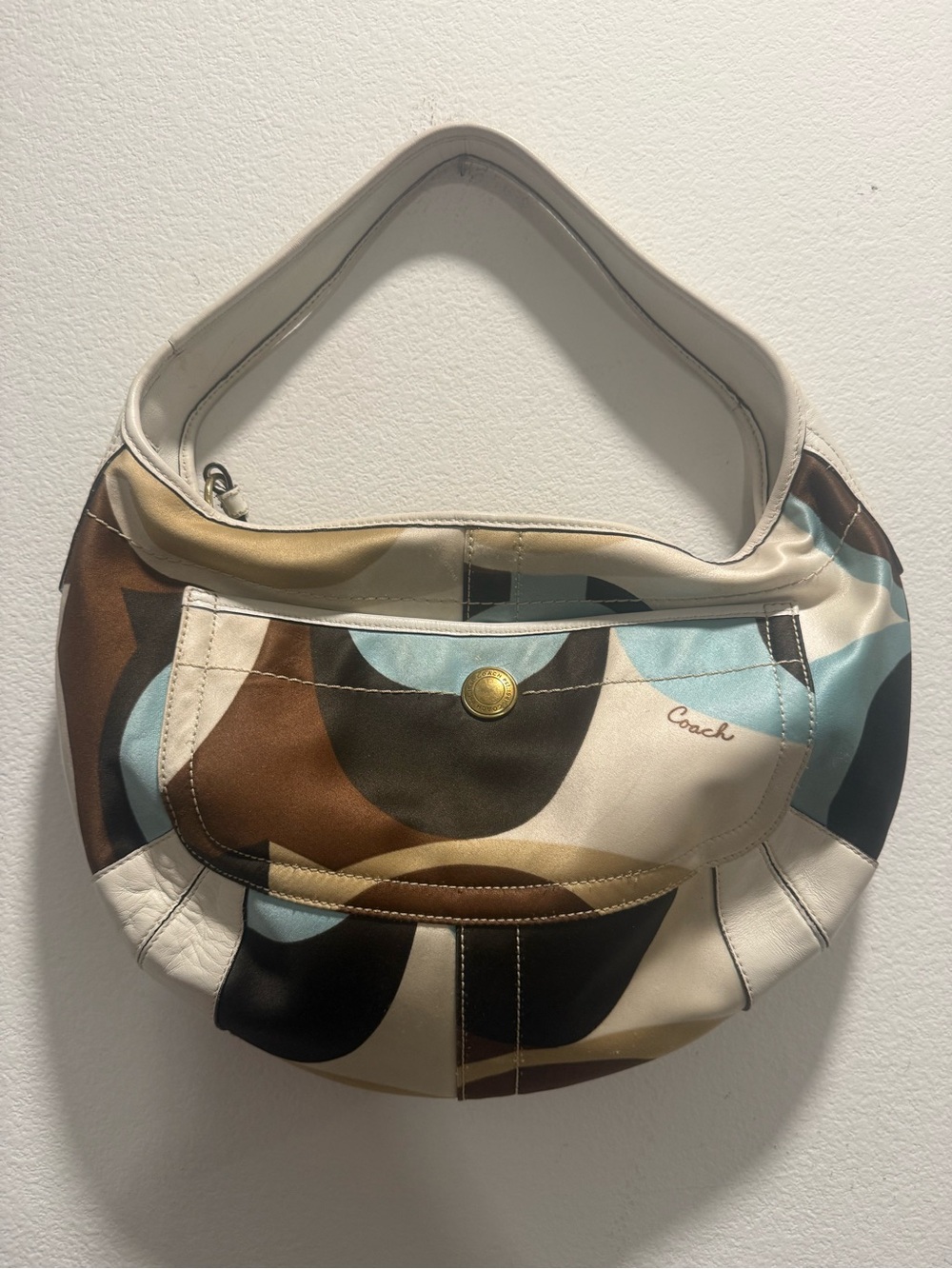 Coach Soho Abstract Print Y2K Hobo Shoulder Bag